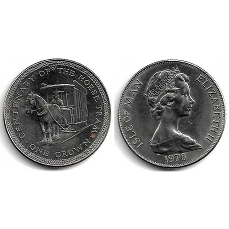 (38) Isla de Man. 1976. 1 Crown (EBC+)