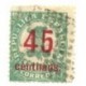 (742) 1938. 45 Céntimos sobre 1 Céntimo. Cifras (Usado)