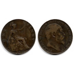 (794.2) Gran Bretaña. 1906. 1 Penny (BC+)
