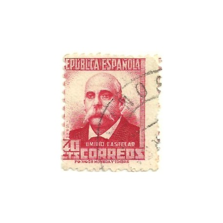 (736) 1936-8. 40 Céntimos. Personajes. Emilio Castelar (Usado)