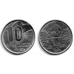 (619.1) Brasil. 1991. 10 Cruzeiros (MBC+)