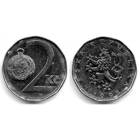 (9) República Checa. 1993. 2 Koruna (MBC)