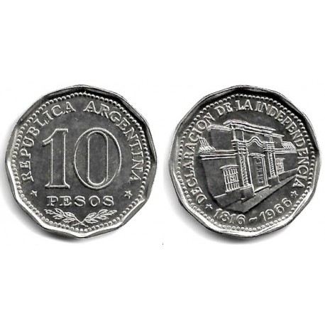 (62) Argentina. 1966. 10 Pesos (SC)