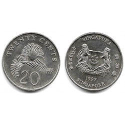 (101) Singapur. 1997. 20 Cents (EBC)