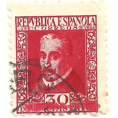 (691) 1935. 30 Céntimos. III Cent. muerte Lopez de Vega (Usado)