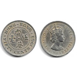 (30.1) Hong Kong. 1963. 50 Cents (BC+)