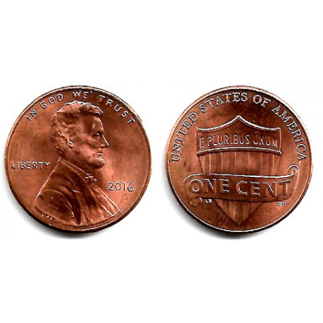 (468) Estados Unidos de América. 2016. 1 Cent (SC-)