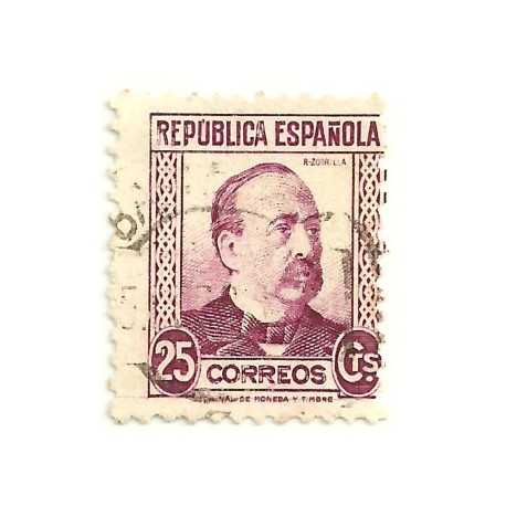 (685) 1933-5. 25 Céntimos. Personajes. Manuel Ruiz Zorrilla (Usado)