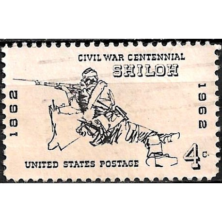 Estados Unidos de América. 1962. 4 Cents (Usado) Civil War Centennial