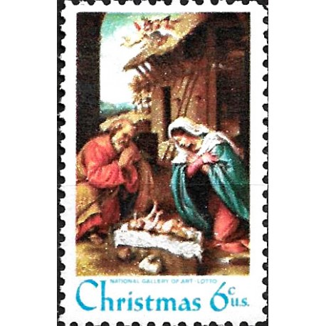 Estados Unidos de América. 1970. 6 Cents (Nuevo) Christmas