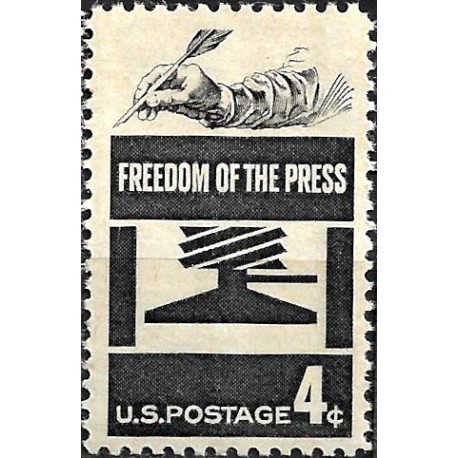 Estados Unidos de América. 1958. 4 Cents (Nuevo) Freedom of the Press