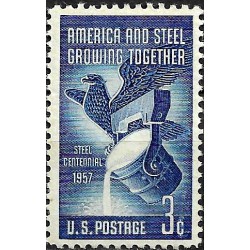 Estados Unidos de América. 1957. 3 Cents (Nuevo) America and Steel Growing Together