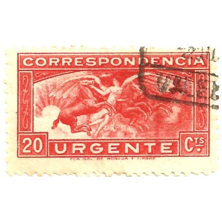 (679) 1933. 20 Céntimos. Ángel y Caballos (Usado)