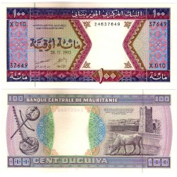 (4f) Mauritania. 1993. 100 Ouguiya (SC)