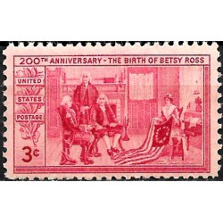 Estados Unidos de América. 1951. 3 Cents (Nuevo) 200th Anniv. Betsy Ross