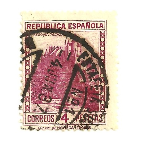 (674) 1932. 4 Pesetas. Monumentos. Alcázar, Segovia (Usado)