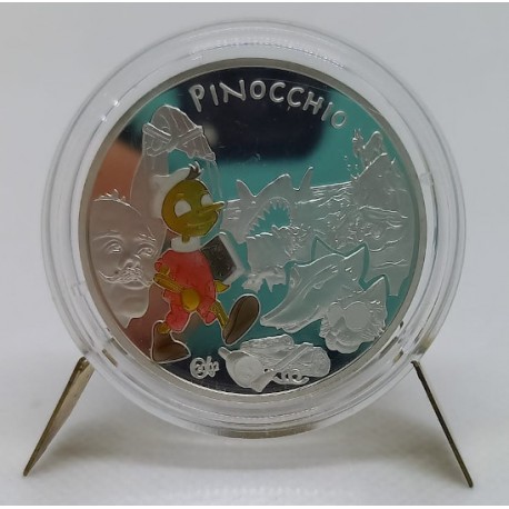 Francia. 2002. 1½ Euro (Proof) (Plata) Pinocchio