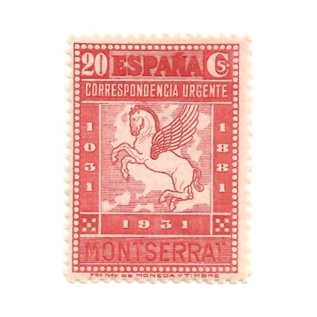 (649) 1931. 20 Céntimos. IX Cent. Monasterio de Montserrat (Nuevo, con marcas de fijasellos)