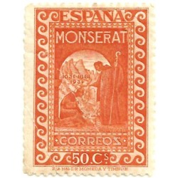 (645) 1931. 50 Céntimos. IX Cent. Monasterio de Montserrat (Usado)