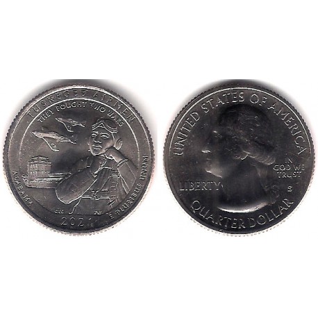 Estados Unidos de América. 2021(S). Quarter Dollar (SC) Tuskegee Airmen
