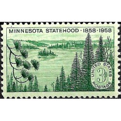 Estados Unidos de América. 1958. 3 Cents (Nuevo) Minnesota Statehood