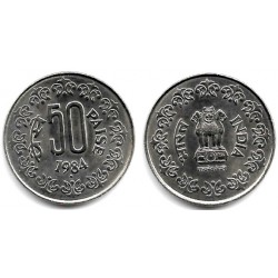 (65) India. 1984. 50 Paise (SC)