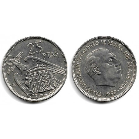 Estado Español. 1957*(75). 25 Pesetas (MBC)