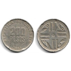 (287) Colombia. 2007. 200 Pesos (BC)
