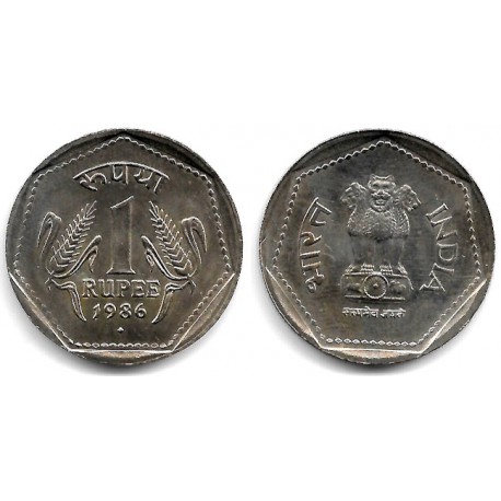(79.1) India. 1986. 1 Rupee (EBC+)