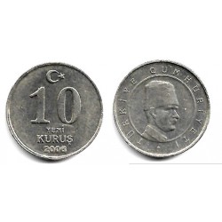 (1166) Turquía. 2006. 10 Kurus (MBC)