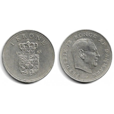 (851.1) Dinamarca. 1963. 1 Krone (MBC)