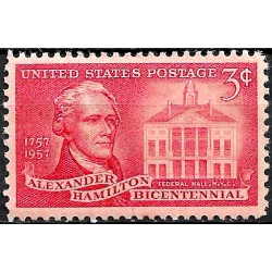 Estados Unidos de América. 1957. 3 Cents (Nuevo) Alexander Hamilton Bicentennial