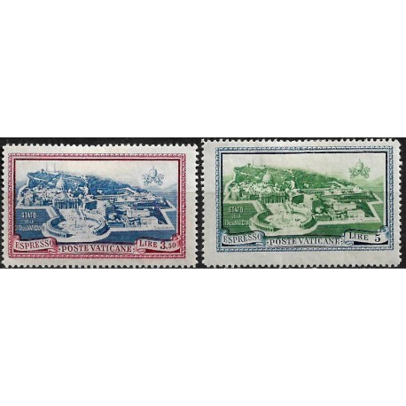 Ciudad del Vaticano. 1945. Serie Completa (Nuevo, con fijasellos) Espresso. Urgente