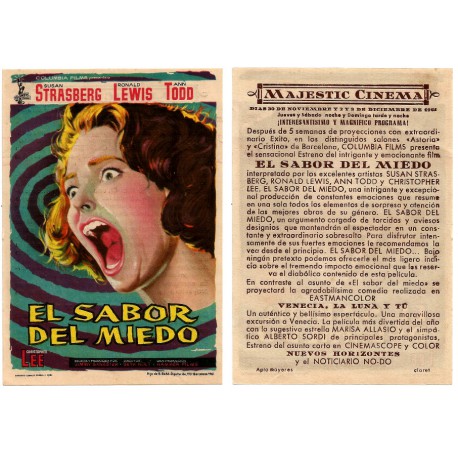 El Sabor del Miedo. 1961. Majestic Cinema.