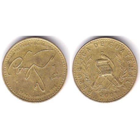 (284) Guatemala. 2001. 1 Quetzal (BC)