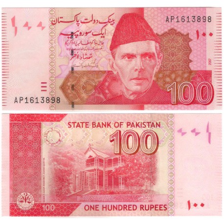 (48b) Pakistán. 2007. 100 Rupees (SC)