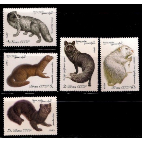 Unión Soviética. 1980. Serie Completa (Nuevo) Fauna