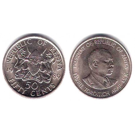 (19) Kenia. 1989. 50 Cents (SC-)