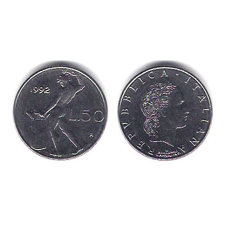 (95.2) Italia. 1992. 50 Lira (EBC)