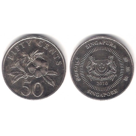 (102) Singapur. 2010. 50 Cents (EBC)