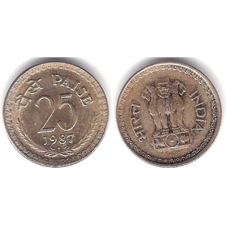 (49.1) India. 1987. 25 Paise (SC)