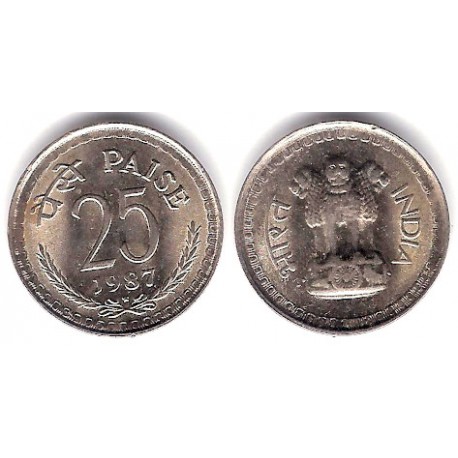 (49.1) India. 1987. 25 Paise (SC)