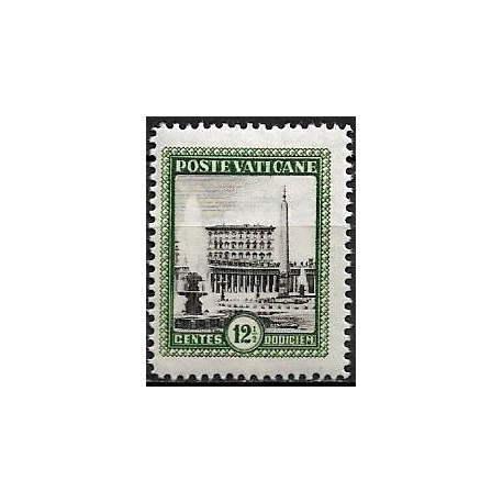 Ciudad del Vaticano. 1933. 12½ Centesimi (Nuevo, con fijasellos)