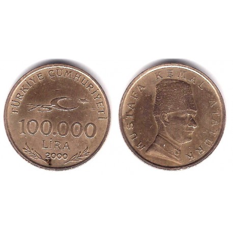 (1078) Turquía. 2000. 100000 Lira (BC+)