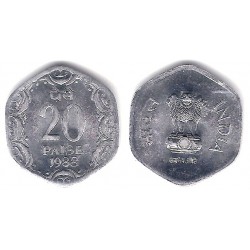 (44) India. 1988. 20 Paise (EBC+)