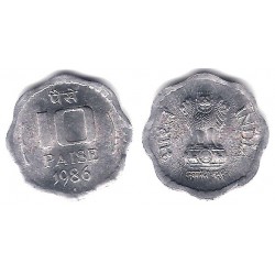 (39) India. 1986. 10 Paise (SC)