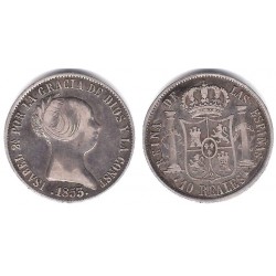 Isabel II. 1853. 10 Reales (MBC) (Plata) Ceca de Sevilla