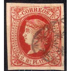 (12) Antillas Españolas. 1864. 2 Reales Plata F. (Usado)
