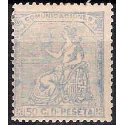 (137) 1873. 50 Céntimos. Alegoría de España (Usado)