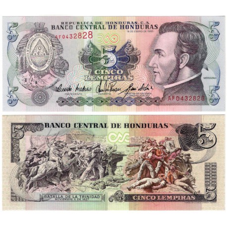 (63c) Honduras. 1993. 5 Lempiras (SC)